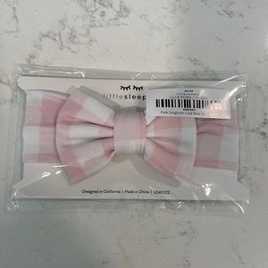 Little Sleepies pink gingham bow